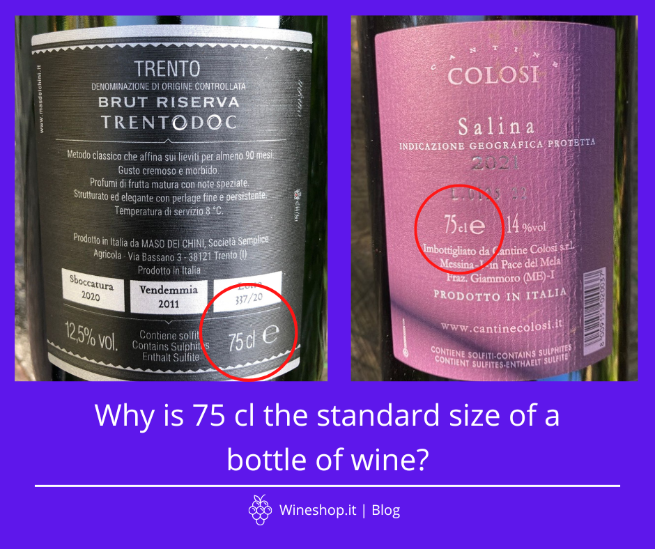 Why is 75 cl the standard size of a bottle of wine?