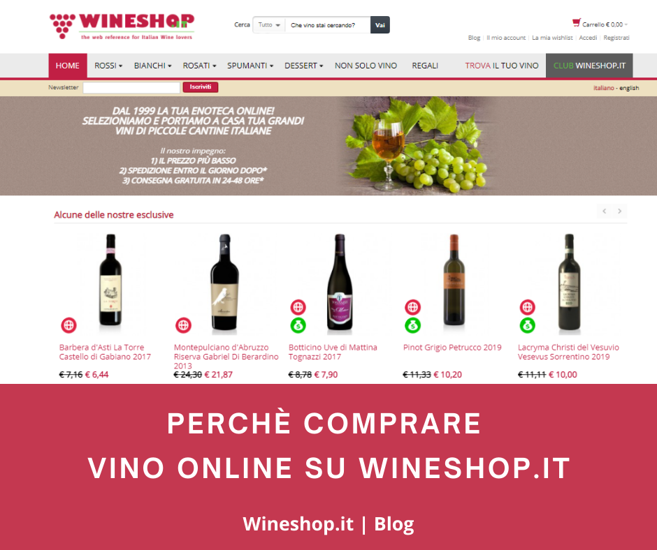 Perché comprare vino online su Wineshop.it 