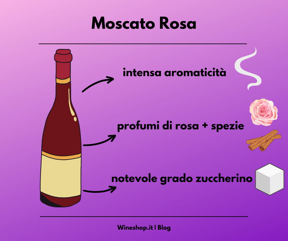 Moscato Rosa: vitigno e vini