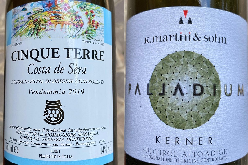 Il Cinque Terre "Costa de Sera" D.O.C. e l'Alto Adige Kerner D.O.C. "Palladium" medaglia d'oro ai mondiali dei vini "eroici"