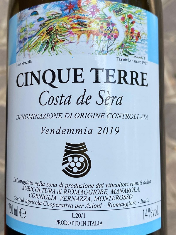 Il Cinque Terre “Costa de Sera” D.O.C. 2019 della Cantina Cinque Terre 
